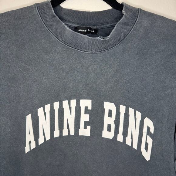 Anine Bing Tyler Crewneck Sweatshirt Oversized XS - Picture 5 of 8